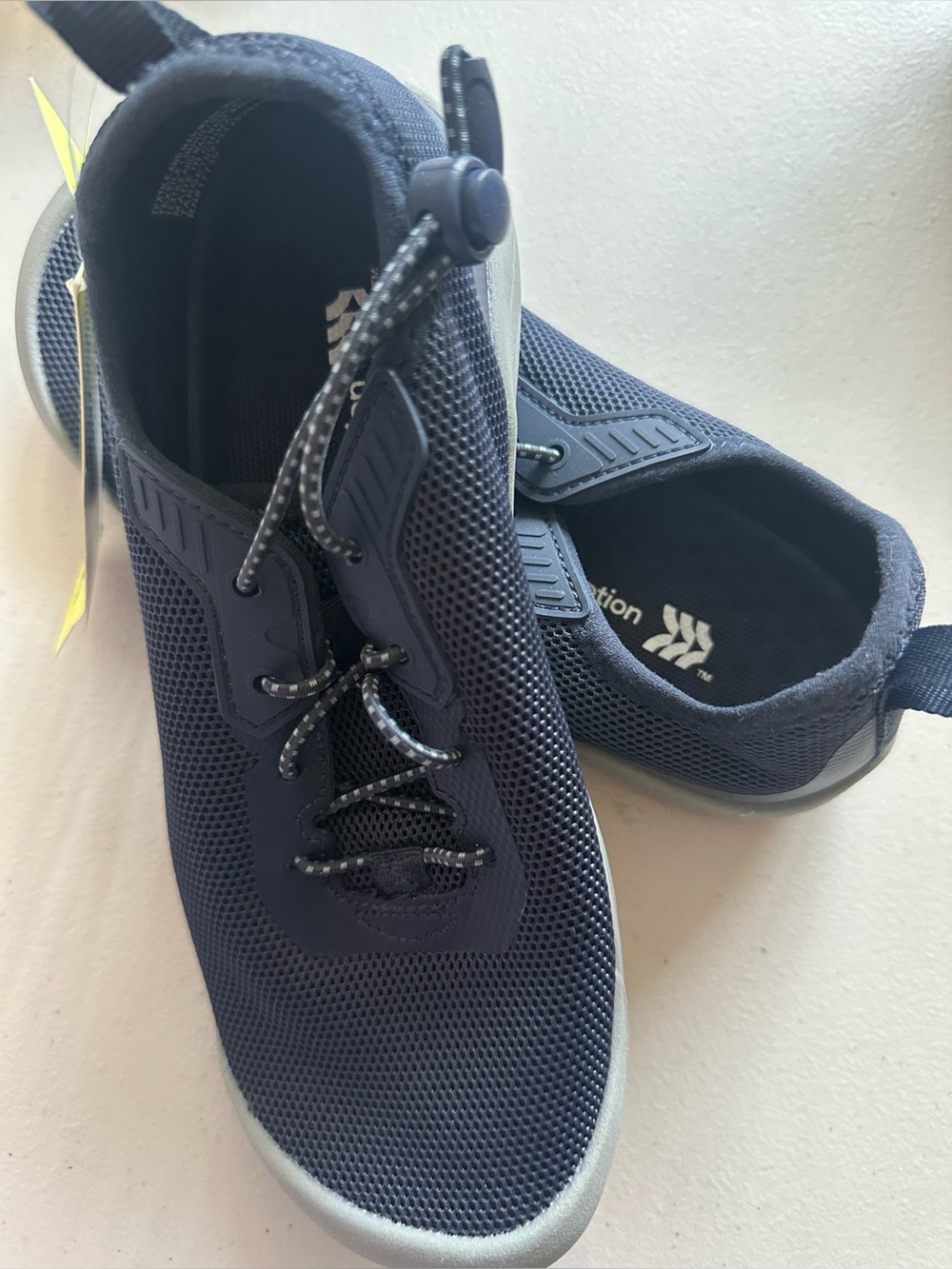 all in motion Navy Mesh Kids' Slip-On Sneakers